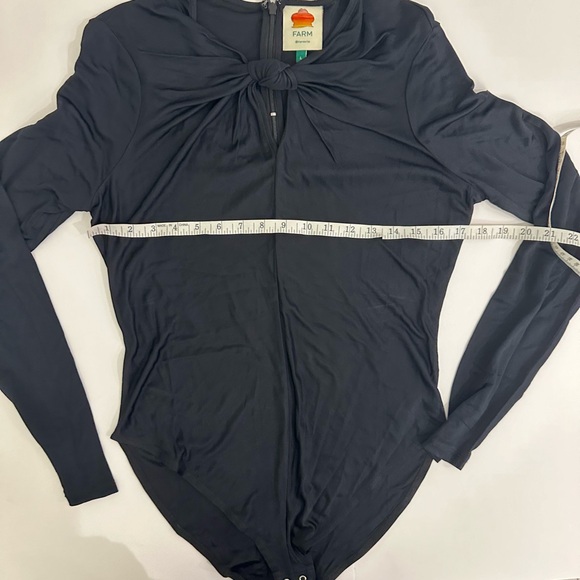 FARM Rio Black Cutout Long Sleeve Bodysuit NWOT Large - Picture 8 of 15